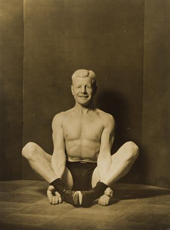 ARNOLD GENTHE (1869-1942) A suite of 10 photographs of Captain Eric Ericson displaying physical prowess. April 7, 1934.